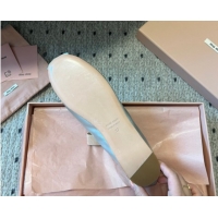 Pretty Style Miu Miu Satin Ballerinas Flat with Bow and Elastic Band Green 5F794D 1025025 2025