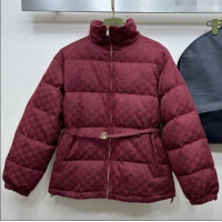 Super Quality Gucci GG Down Jacket GG110613 Red 2025