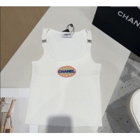 Super Quality Chanel Vest with Logo Patch 0911 White 2025
