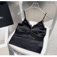Super Quality Chanel Vest with Lace 0911 Black 2025