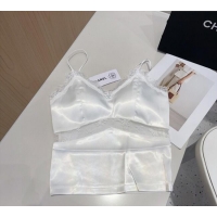 Buy Cheapest Chanel Vest with Lace 0911 White 2025