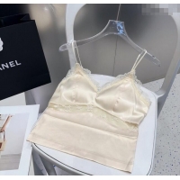 Traditional Discount Chanel Vest with Lace 0911 Light Yellow 2025