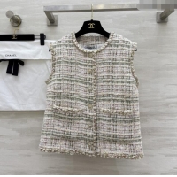 Super Quality Chanel Tweed Vest CH91307 Beige 2025