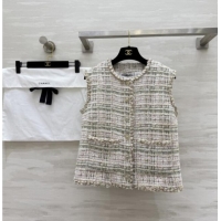 Super Quality Chanel Tweed Vest CH91307 Beige 2025