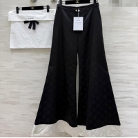 Top Grade Chanel CC Silk Pants CH91315 Black 2025