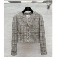 Top Grade Chanel Tweed Short Jacket CH91318 Grey 2025