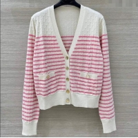 Chanel Coco Striped Cardigan CH091902 Pink 2025