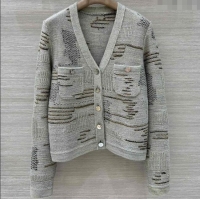 Most Popular Chanel Wool Blend Cardigan CH091962 Grey 2025