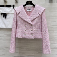 Top Design Chanel Tweed Short Jacket CH92509 Pink 2025