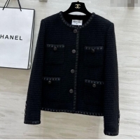 Top Quality Chanel Tweed Jacket CH92512 Black 2025