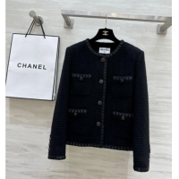 Top Quality Chanel Tweed Jacket CH92512 Black 2025