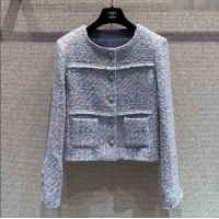 Buy Discount Chanel Tweed Jacket CH92513 Light Purple 2025