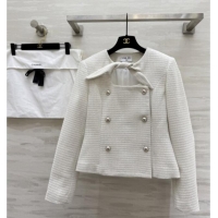 Super Quality Chanel Tweed Jacket CH92518 White 2025