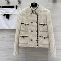 Luxury Cheap Chanel Tweed Jacket CH92520 Beige 2025