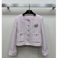 Buy Inexpensive Chanel Tweed Jacket CH92522 Light Pink 2025