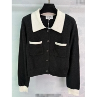 Most Popular Chanel Wool Cashmere Cardigan CH101501 Black 2025