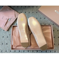 Pretty Style Miu Miu Suede Ballerinas Flat with Bow and Elastic Band Pink 5F794D 1025039 2025