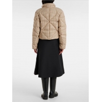 Buy Discount Moncler Keros Checked Quilted Down Jacket M8113 Beige