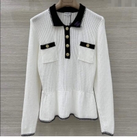 Luxury Classic Chanel Polo Shirt CH101503 White 2025