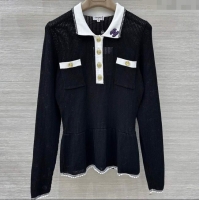Buy Classic Chanel Polo Shirt CH101503 Black 2025