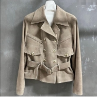 Original Cheap Chanel Suede Jacket CH101505 Beige 2025