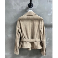 Original Cheap Chanel Suede Jacket CH101505 Beige 2025