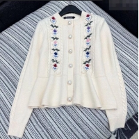 Original Cheap Chanel Crochet Cardigan CH101509 White 2025