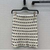 Market Sells Chanel Wool Skirt with Bow 1015 White 2025