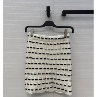 Market Sells Chanel Wool Skirt with Bow 1015 White 2025