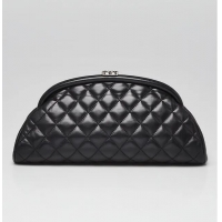 New Cheap Chanel Timeless Clutch Bag In Quilted Lambskin Leather C9562 Black