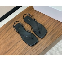 Perfect The Row Calfskin Flat Sandals TR052810 Black 2025