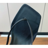 Best Price The Row Calfskin Heeled Sandals 5.5cm TR052813 Black 2025