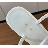 Best Grade The Row Patent Leather Sandals 7cm Heel TR052902 White 2025