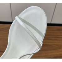 Pretty Style The Row Bare Sandal in Leather 6.5cm Heel TR052905 White 2025