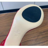 Low Cost The Row Bare Sandal in Leather 6.5cm Heel TR052906 Red 2025