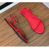 Discount The Row Bare Flat Sandal in Leather TR052909 Red 2025