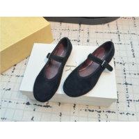 Shop Duplicate The Row Boheme MJ Shoe in Suede TR052913 Black 2025