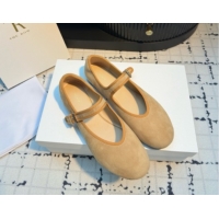 Good Quality The Row Boheme MJ Shoe in Suede TR052914 Tan 2025