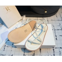 Grade Quality The Row Ankle Strap Sandal in White Leather TR052917 2025