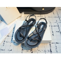 Charming The Row Ankle Strap Sandal in Black Leather TR052918 2025