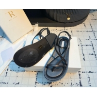 Charming The Row Ankle Strap Sandal in Black Leather TR052918 2025