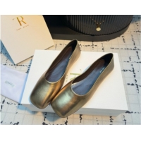 Good Product The Row Square Ballet Flats in Gold Lambskin TR052921 2025