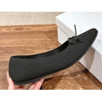 Stylish The Row Knit Ballet Flats Black 0604096