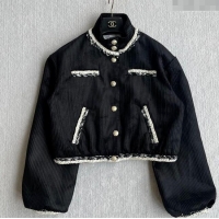 Good Taste Chanel Tweed Short Jacket CH110606 Black 2025