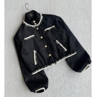Good Taste Chanel Tweed Short Jacket CH110606 Black 2025