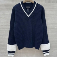 Reasonable Price Chanel Cashmere Blend Sweater CH110622 Blue 2025