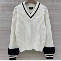 Affordable Price Chanel Cashmere Blend Sweater CH110622 White 2025