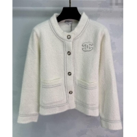 Buy Fashionable Chanel Cardigan CH110628 White 2025