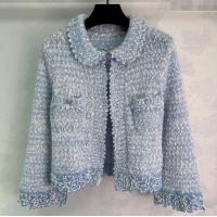Luxury Cheap Chanel Cardigan DR110663 Blue 2025