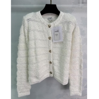 Super Quality Chanel Wool Cardigan CH110664 White 2025